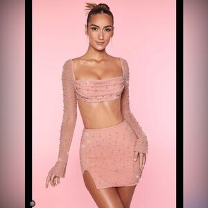 OhPolly US size 4 embellished top and skirt (worn once)